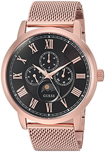  Shop Authentic Guess Delancy Black Dial Rose Gold Mesh Bracelet Watch for Men - W0871G5 - Luxxuri