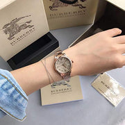  Shop Authentic Burberry The Classic Rose Gold Dial Rose Gold Steel Strap Watch for Women - BU10116 - Luxxuri