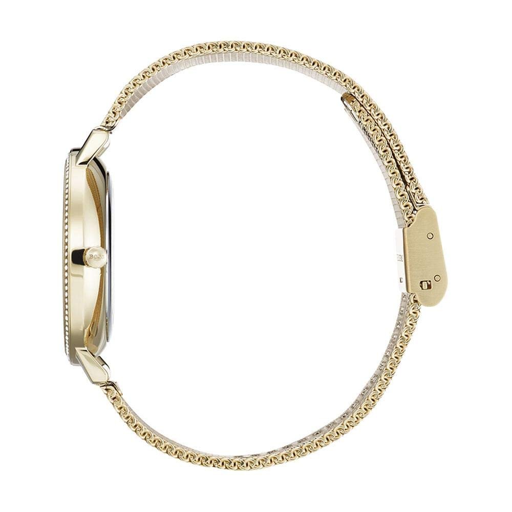  Shop Authentic Hugo Boss Infinity Gold Dial Gold Mesh Bracelet Watch for Women - 1502520 - Luxxuri