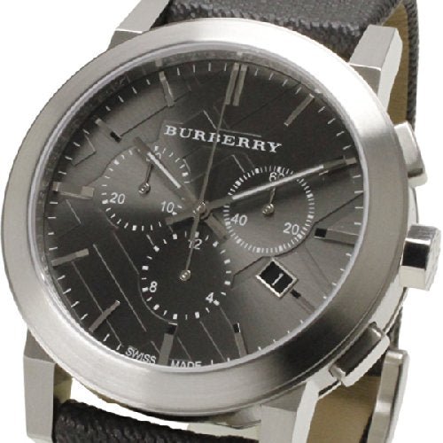  Shop Authentic Burberry The City Grey Dial Black Leather Strap Watch for Men - BU9359 - Luxxuri
