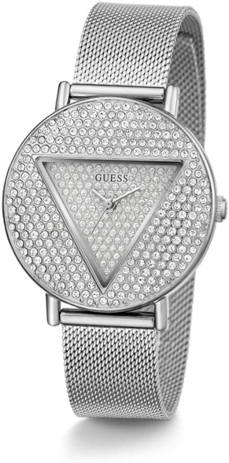  Shop Authentic Guess Iconic Diamonds Silver Dial Silver Mesh Bracelet Watch For Women - GW0477L1 - Luxxuri