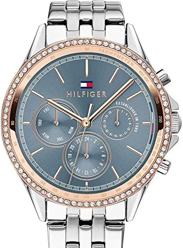  Shop Authentic Tommy Hilfiger Ari Diamonds Blue Dial Silver Steel Strap Watch for Women - 1781976 - Luxxuri