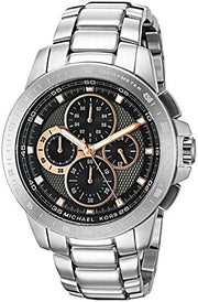  Shop Authentic Michael Kors Ryker Chronograph Black Dial Silver Steel Strap Watch For Men - MK8528 - Luxxuri