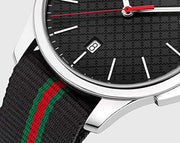  Shop Authentic Gucci G Timeless Analog Quartz Black Dial Black NATO Strap Watch For Men - YA126321 - Luxxuri