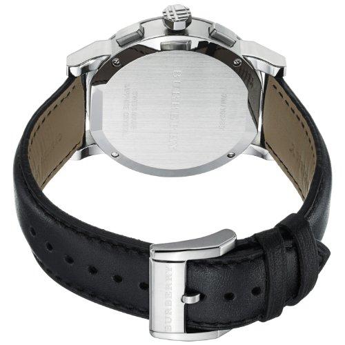  Shop Authentic Burberry The City Chronograph White Dial Black Leather Strap Watch for Men - BU9355 - Luxxuri