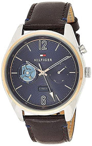  Shop Authentic Tommy Hilfiger Deacan Blue Dial Brown Leather Strap Watch for Men - 1791549 - Luxxuri
