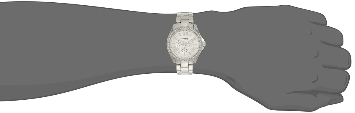  Shop Authentic Fossil Cecile Chronograph Silver Dial Silver Steel Strap Watch for Women - AM4481 - Luxxuri