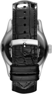  Shop Authentic Emporio Armani Valente Black Dial Black Leather Strap Watch For Men - AR0643 - Luxxuri
