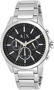  Shop Authentic Armani Exchange Drexler Chronograph Black Dial Silver Steel Strap Watch for Men - AX2600 - Luxxuri