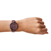  Shop Authentic Fossil Jacqueline Brown Dial Brown Steel Strap Watch for Women - ES4100 - Luxxuri