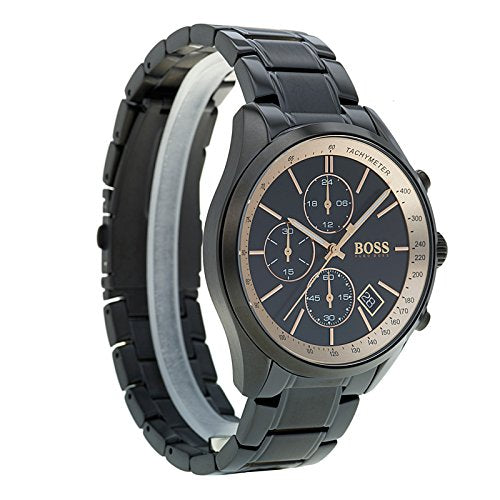  Shop Authentic Hugo Boss Grand Prix Black Dial Black Steel Strap Watch for Men - 1513578 - Luxxuri