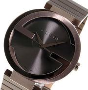  Shop Authentic Gucci Interlocking XL Brown Dial Brown Steel Strap Watch For Men - YA133211 - Luxxuri