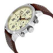  Shop Authentic Tommy Hilfiger Jake Multifunction White Dial Brown Leather Strap Watch for Men - 1791230 - Luxxuri