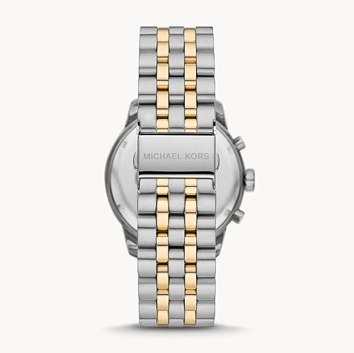  Shop Authentic Michael Kors Cunningham Chronograph Black Dial Two Tone Steel Strap Watch For Men - MK8964 - Luxxuri