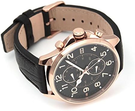 Shop Authentic Tommy Hilfiger Dean Chronograph Quartz Black Dial Black Leather Strap Watch for Men - 1791273 - Luxxuri