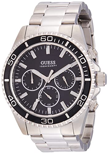  Shop Authentic Guess Chaser Chronograph Black Dial Silver Steel Strap Watch for Men - W0170G1 - Luxxuri
