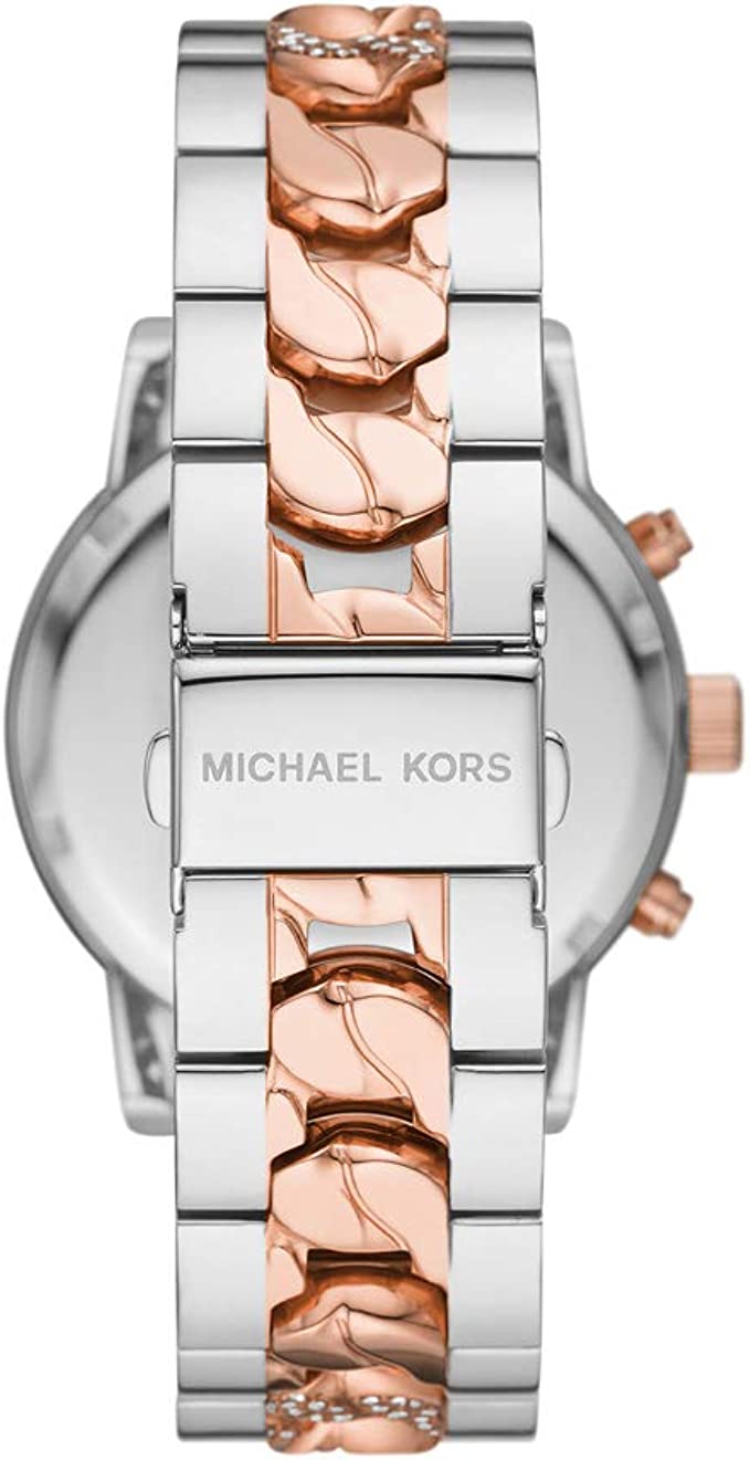  Shop Authentic Michael Kors Ritz Chronograph Silver Dial Two Tone Steel Strap Watch For Women - MK6938 - Luxxuri