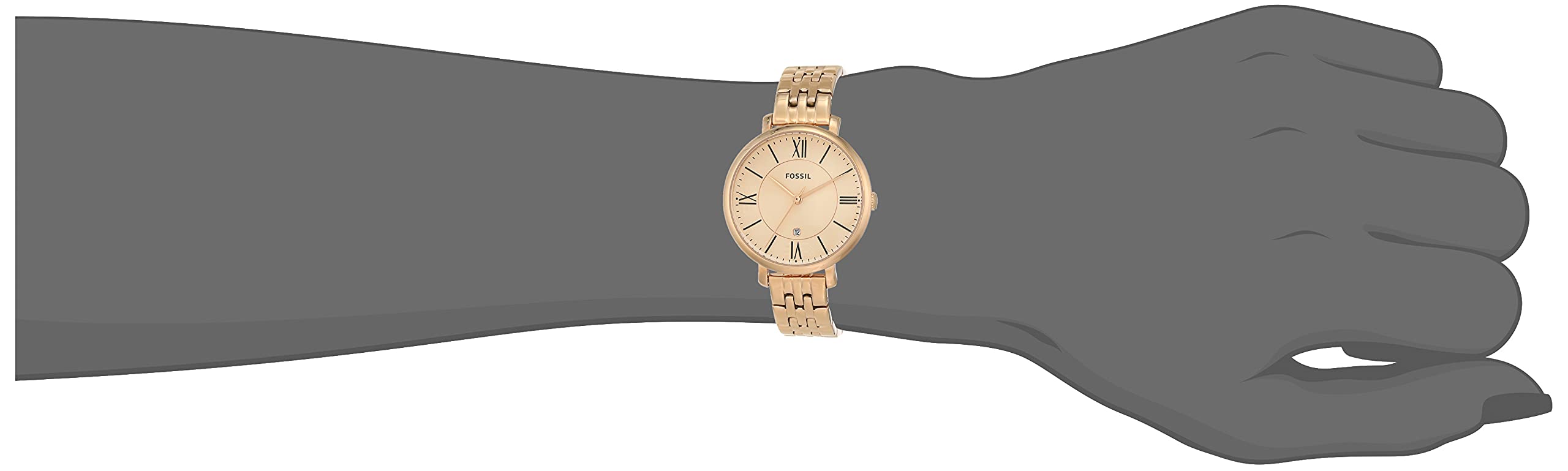  Shop Authentic Fossil Jacqueline Rose Gold Dial Rose Gold Steel Strap Watch for Women - ES3435 - Luxxuri