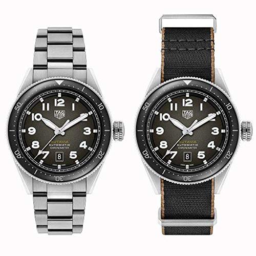  Shop Authentic Tag Heuer Autavia Automatic Grey Dial Silver Steel Strap Watch for Men - WBE5114.EB0173 - Luxxuri