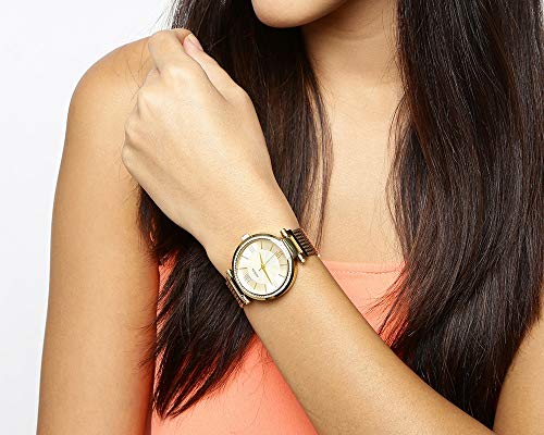  Shop Authentic Guess Soho Champagne Dial Stainless Steel Mesh Bracelet Watch For Women - W0638L2 - Luxxuri