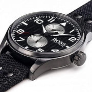  Shop Authentic Hugo Boss Aeroliner Maxx Quartz Black Dial Black Nylon Strap Watch For Men - HB1513086 - Luxxuri