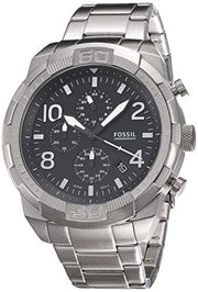  Shop Authentic Fossil Bronson Chronograph Black Dial Silver Steel Strap Watch for Men - FS5710 - Luxxuri