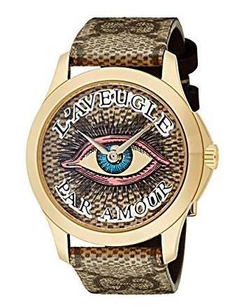 Shop Authentic Gucci G Timeless Eye Beige Dial Beige Leather Strap Watch For Men - YA1264022 - Luxxuri