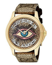  Shop Authentic Gucci G Timeless Eye Beige Dial Beige Leather Strap Watch For Men - YA1264022 - Luxxuri