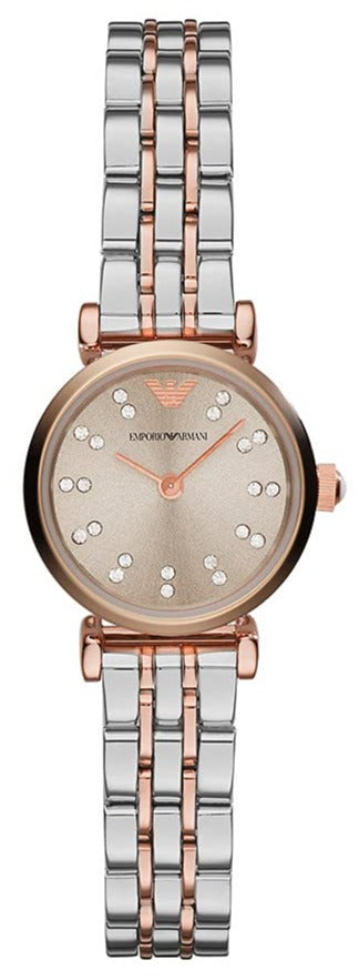  Shop Authentic Emporio Armani Gianni T Bar Grey Dial Two Tone Steel Strap Watch For Women - AR1841 - Luxxuri