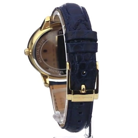  Shop Authentic Michael Kors Whitley Quartz Blue Dial Blue Leather Strap Watch For Women - MK2429 - Luxxuri