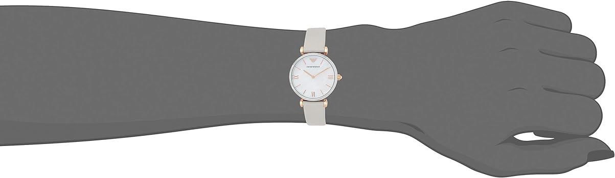  Shop Authentic Emporio Armani Gianni T Bar Quartz Mother of Pearl Dial White Leather Strap Watch For Women - AR1965 - Luxxuri