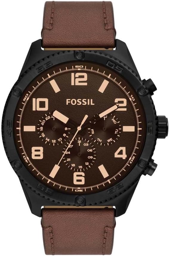 Shop Authentic Fossil Brox Multifunction Brown Dial Brown Leather Strap Watch for Men - BQ2802 - Luxxuri