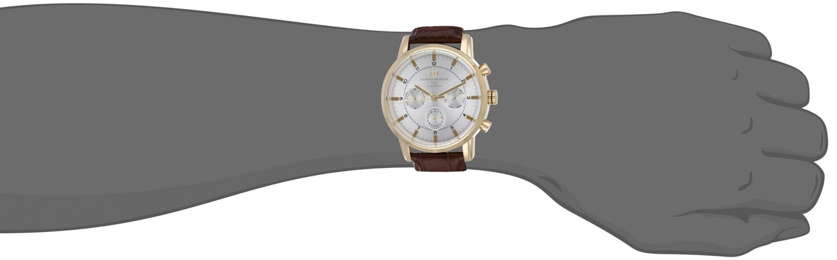  Shop Authentic Tommy Hilfiger Harrison White Dial Brown Leather Strap Watch for Men - 1790874 - Luxxuri