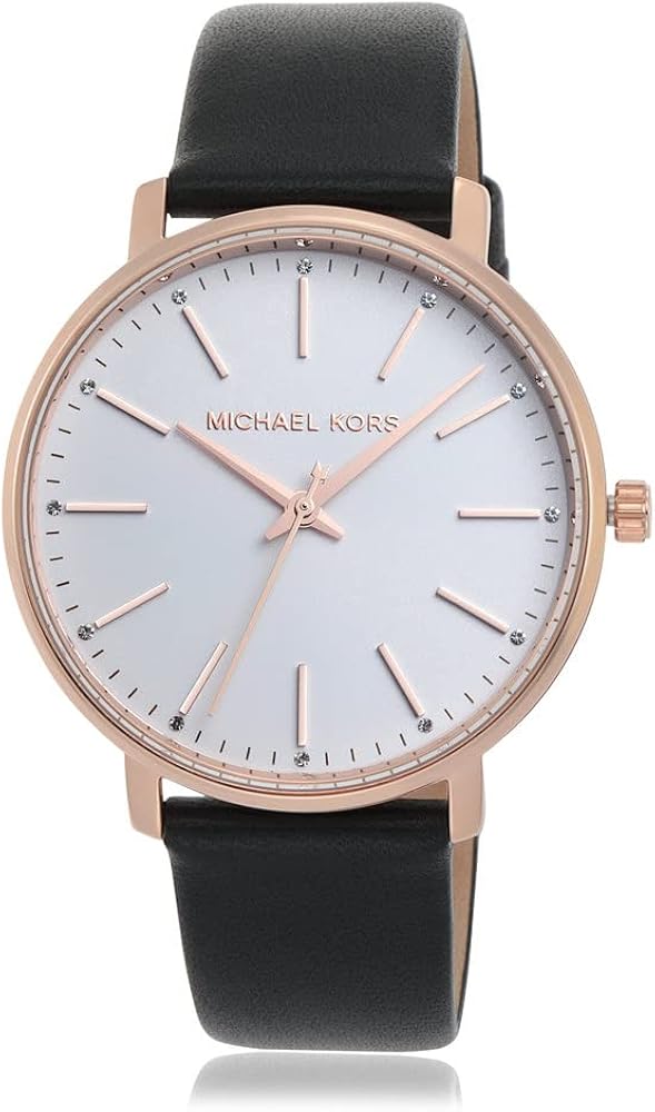  Shop Authentic Michael Kors Pyper Quartz White Dial Black Leather Strap Watch For Women - MK2834 - Luxxuri