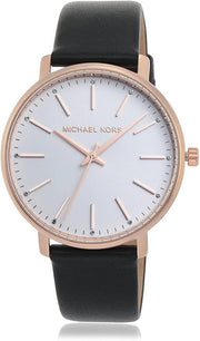  Shop Authentic Michael Kors Pyper Quartz White Dial Black Leather Strap Watch For Women - MK2834 - Luxxuri