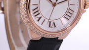  Shop Authentic Michael Kors Camille Three-Hand Crystals White Dial Black Leather Strap Watch for Women - MK2962 - Luxxuri