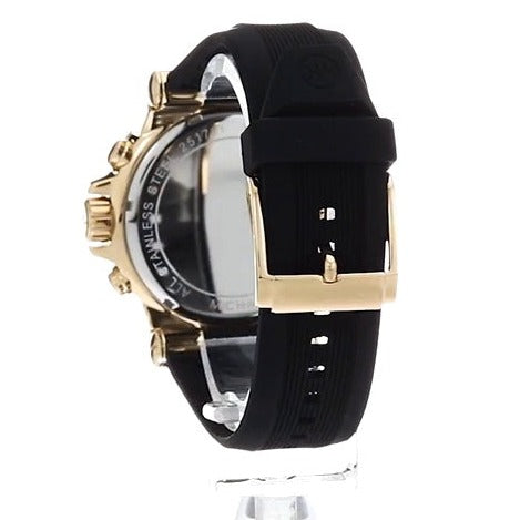  Shop Authentic Michael Kors Dylan Chronograph Black Dial Black Rubber Strap Watch For Women - MK8556 - Luxxuri