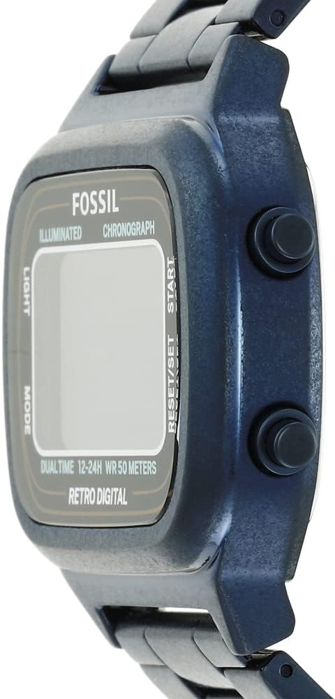  Shop Authentic Fossil Retro Analog-Digital Black Dial Blue Steel Strap Watch for Men - FS5896 - Luxxuri