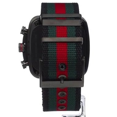  Shop Authentic Gucci Coupe Chronograph Quartz Black Two Tone NATO Strap Watch For Men - YA131202 - Luxxuri