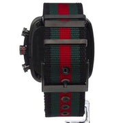  Shop Authentic Gucci Coupe Chronograph Quartz Black Two Tone NATO Strap Watch For Men - YA131202 - Luxxuri