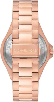  Shop Authentic Michael Kors Lennox Chronograph Black Dial Rose Gold Steel Strap Watch For Men - MK8940 - Luxxuri