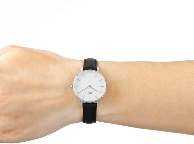  Shop Authentic Daniel Wellington Classic Petite Sheffield White Dial Black Leather Strap Watch For Women - DW00100242 - Luxxuri