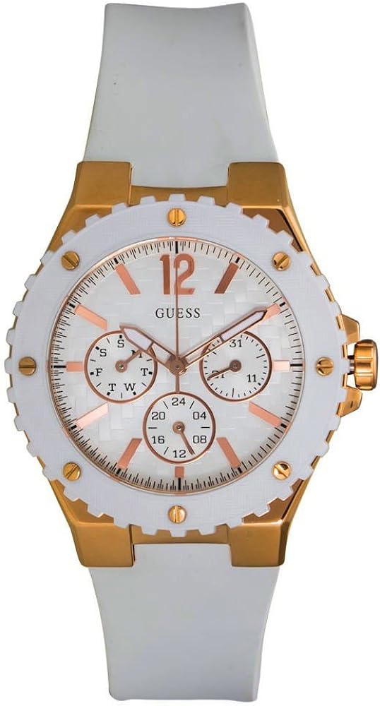  Shop Authentic Guess Overdrive Analog White Dial White Rubber Strap Watch for Women - W10614L2 - Luxxuri