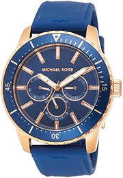  Shop Authentic Michael Kors Cunningham Multifunction Blue Dial Blue Rubber Strap Watch For Men - MK7163 - Luxxuri