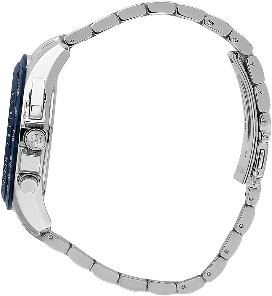  Shop Authentic Maserati Traguardo Chronograph Silver Dial Silver Steel Strap Watch For Men - R8873612049 - Luxxuri