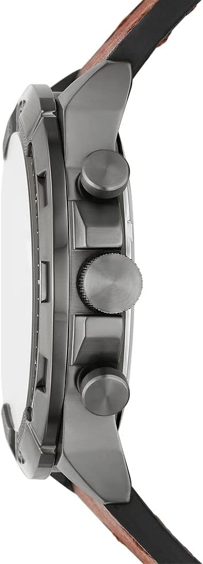  Shop Authentic Fossil Bronson Chronograph Grey Dial Brown Leather Strap Watch for Men - FS5855 - Luxxuri