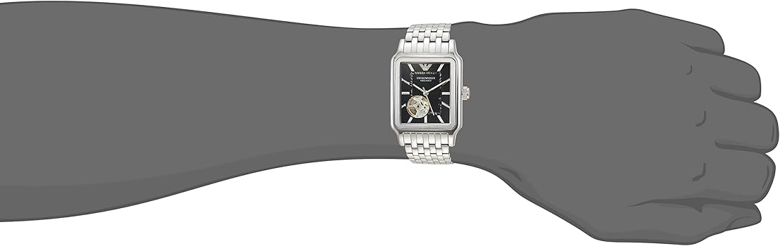  Shop Authentic Emporio Armani Diego Automatic Black Dial Silver Steel Strap Watch For Men - AR60057 - Luxxuri