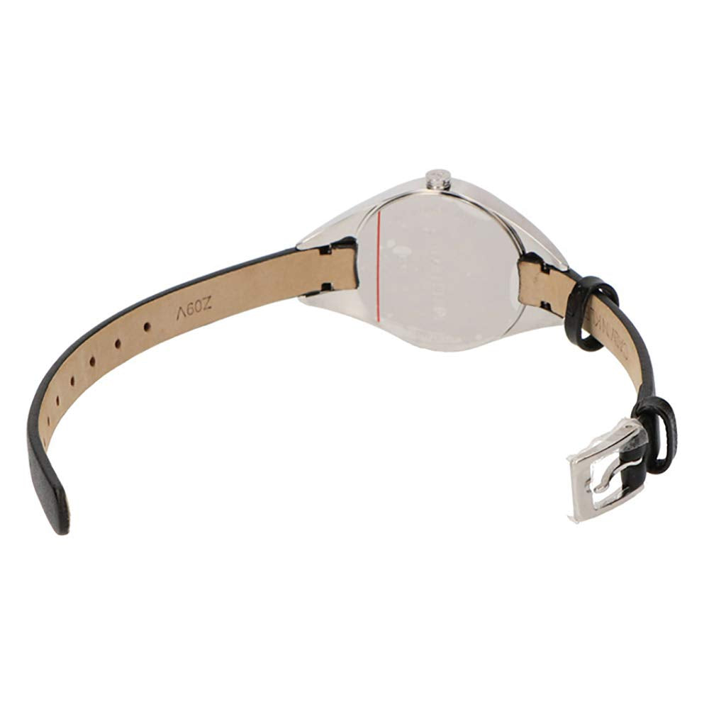  Shop Authentic Calvin Klein Rebel Black Grey Dial Black Leather Strap Watch for Women - K8P231C1 - Luxxuri