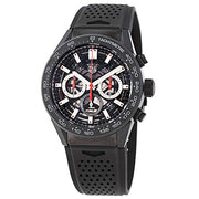  Shop Authentic Tag Heuer Carrera Automatic Chronograph Black Dial Black Rubber Strap Watch for Men - CBG2A90.FT6173 - Luxxuri