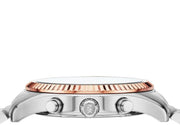  Shop Authentic Michael Kors Lexington Chronograph Brown Dial Silver Steel Strap Watch For Men - MK8732 - Luxxuri